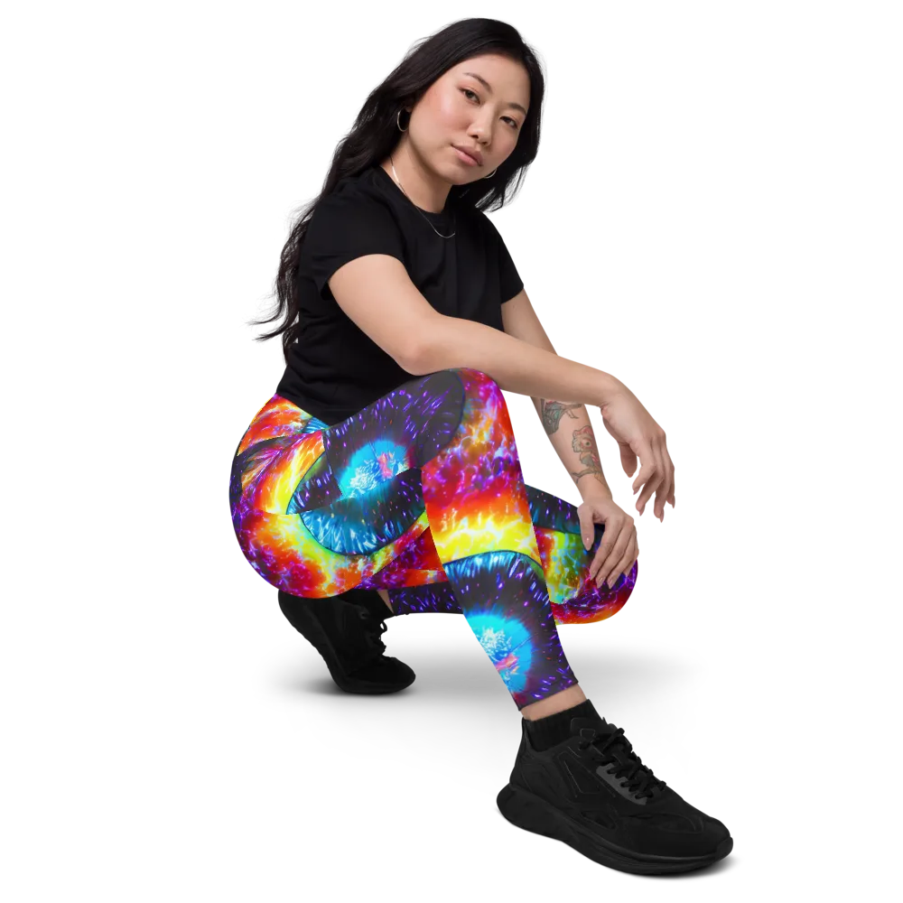 Vriesian Vortex on Leggings with Pockets — Right Front
