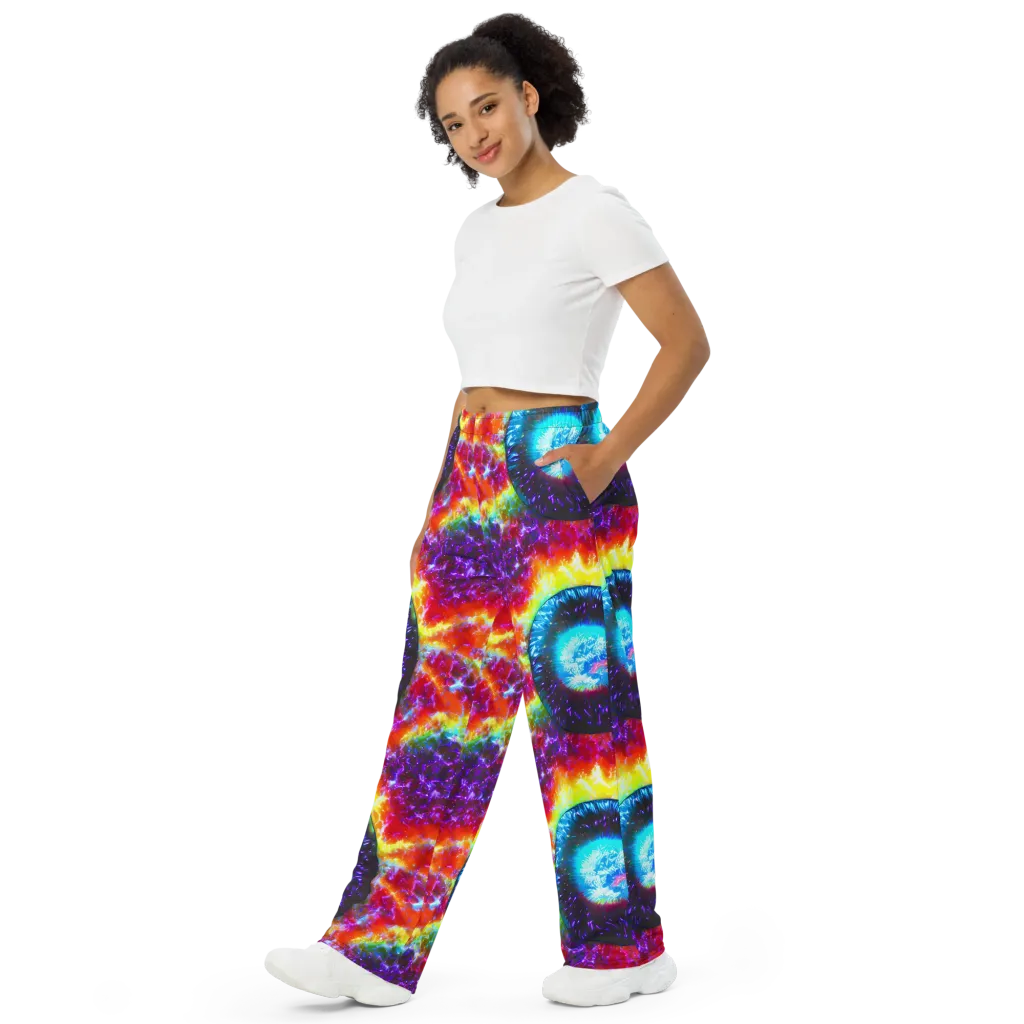 Vriesian Vortex on Wide-Leg Pants — Left Front