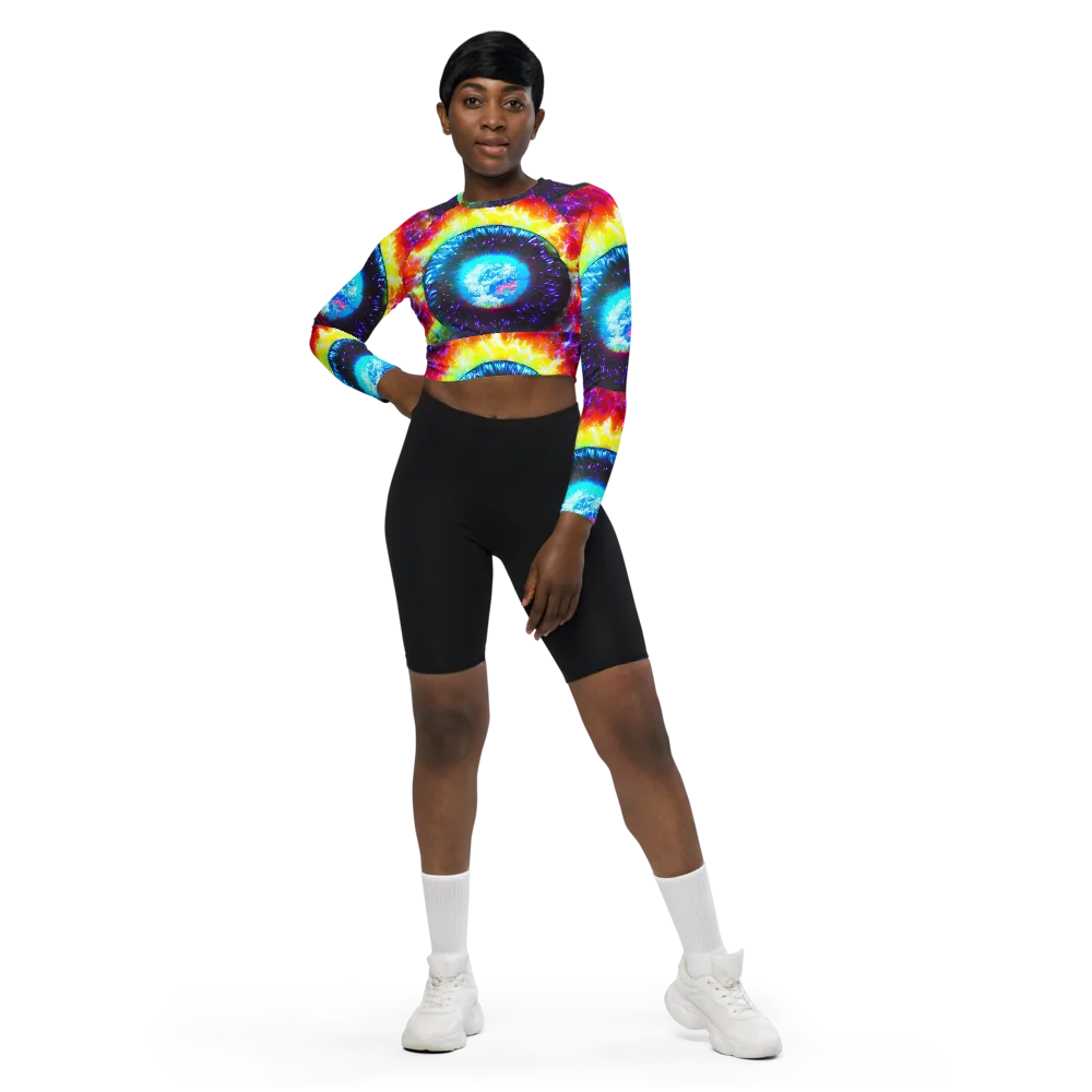 Vriesian Vortex on Long Sleeve Crop Top — Front