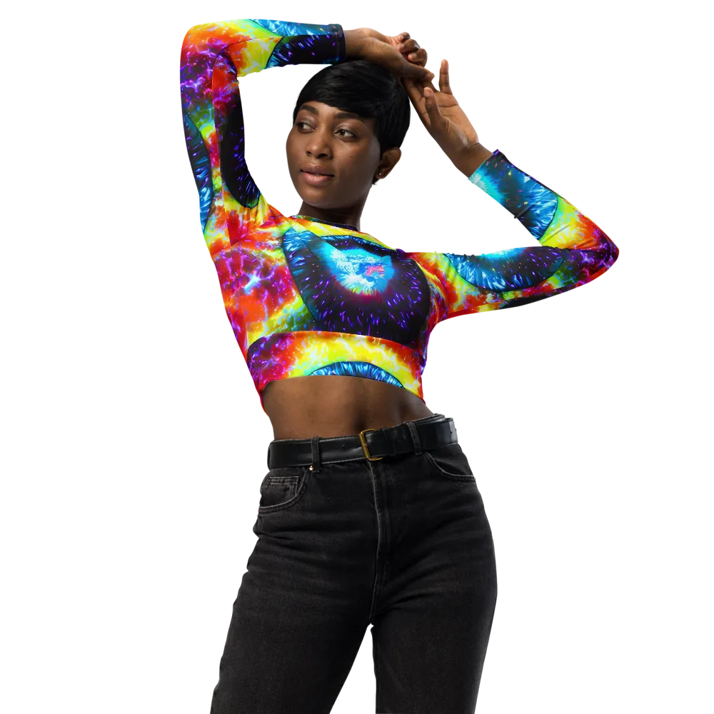 Vriesian Vortex on Long Sleeve Crop Top — Front