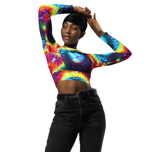 Vriesian Vortex on a Long Sleeve Crop Top