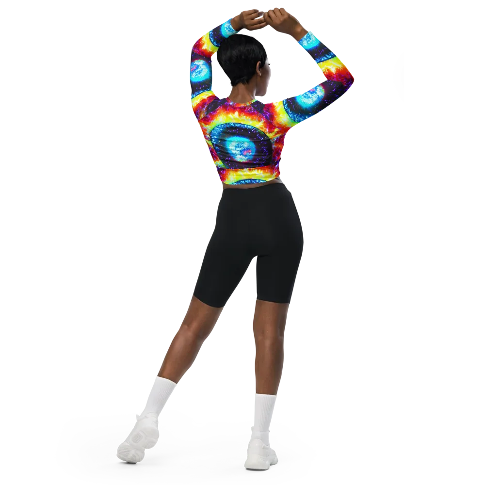 Vriesian Vortex on Long Sleeve Crop Top — Back