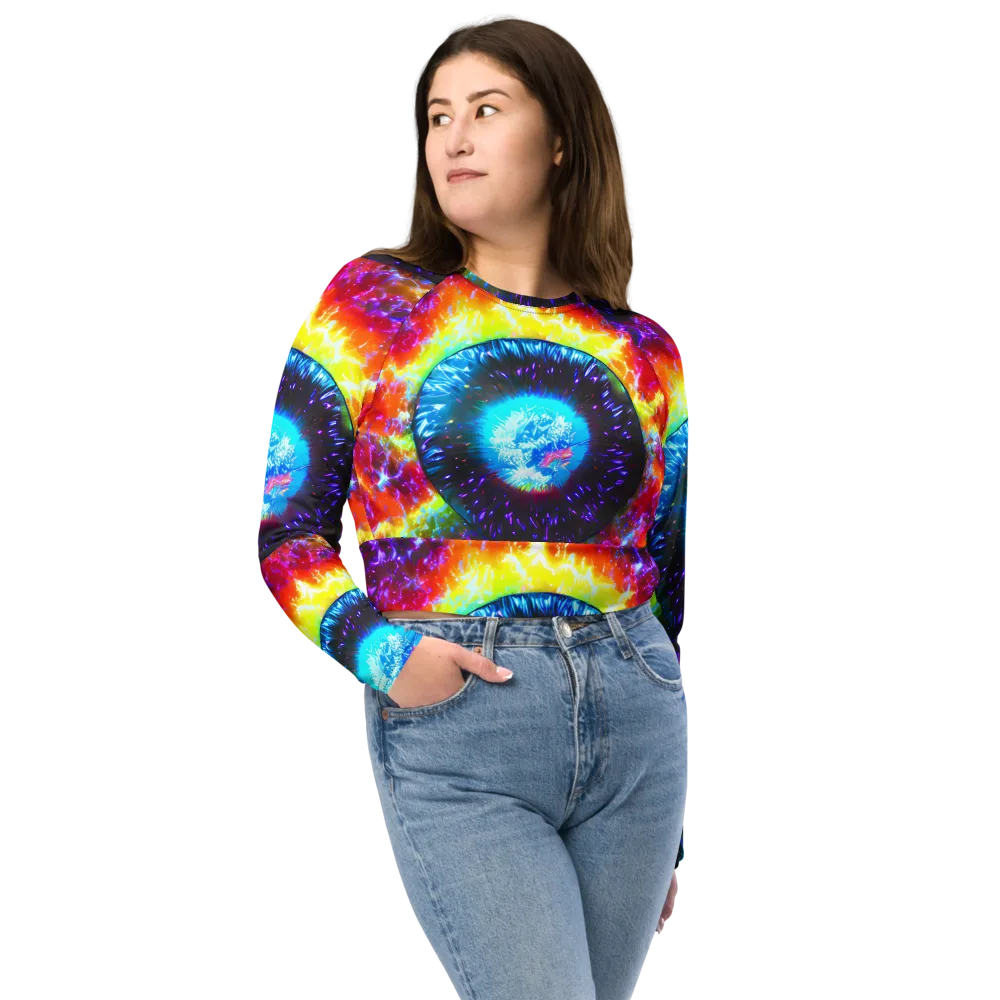 Vriesian Vortex on Long Sleeve Crop Top — Front