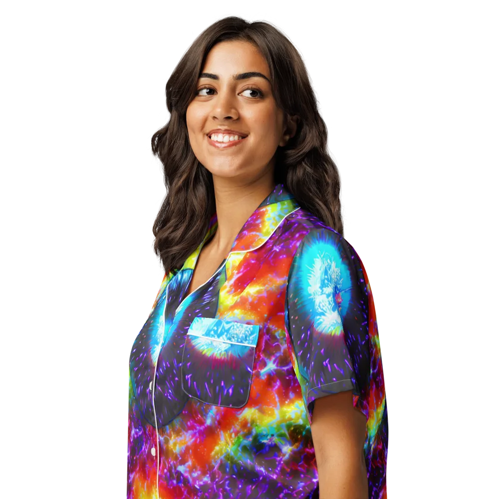 Vriesian Vortex on Women's Short Sleeve Pajama Top — Left Front