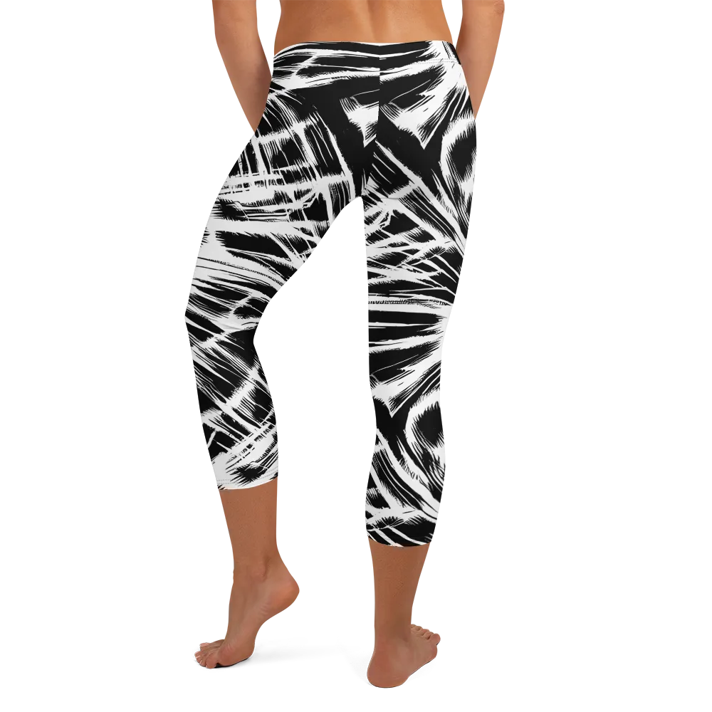 Silent Thunder on Capri Leggings — Back