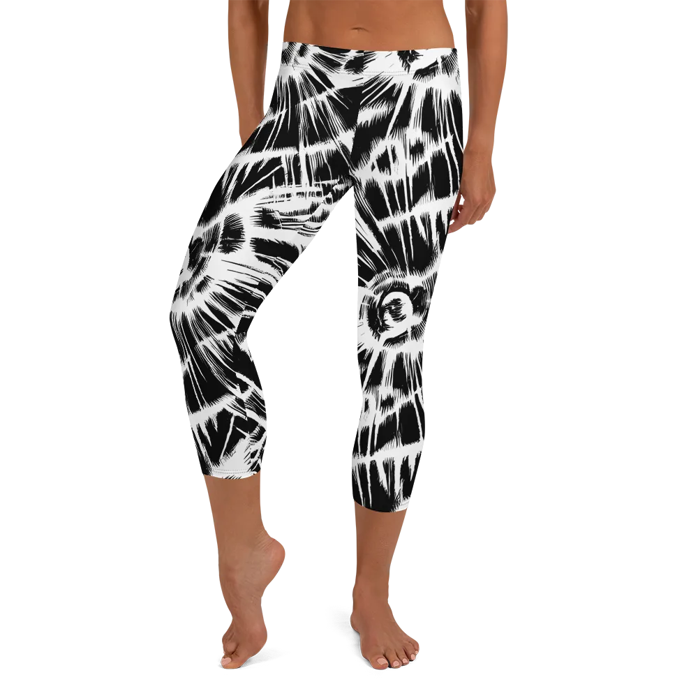 Silent Thunder on Capri Leggings — Front