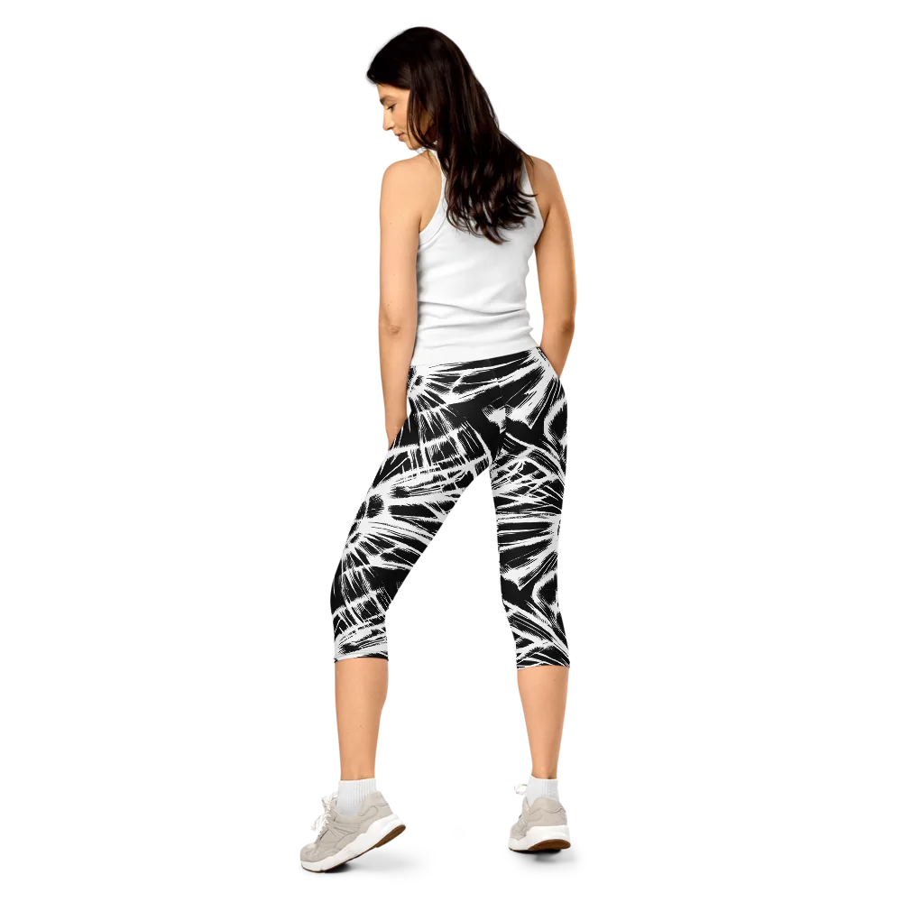 Silent Thunder on Capri Leggings — Back
