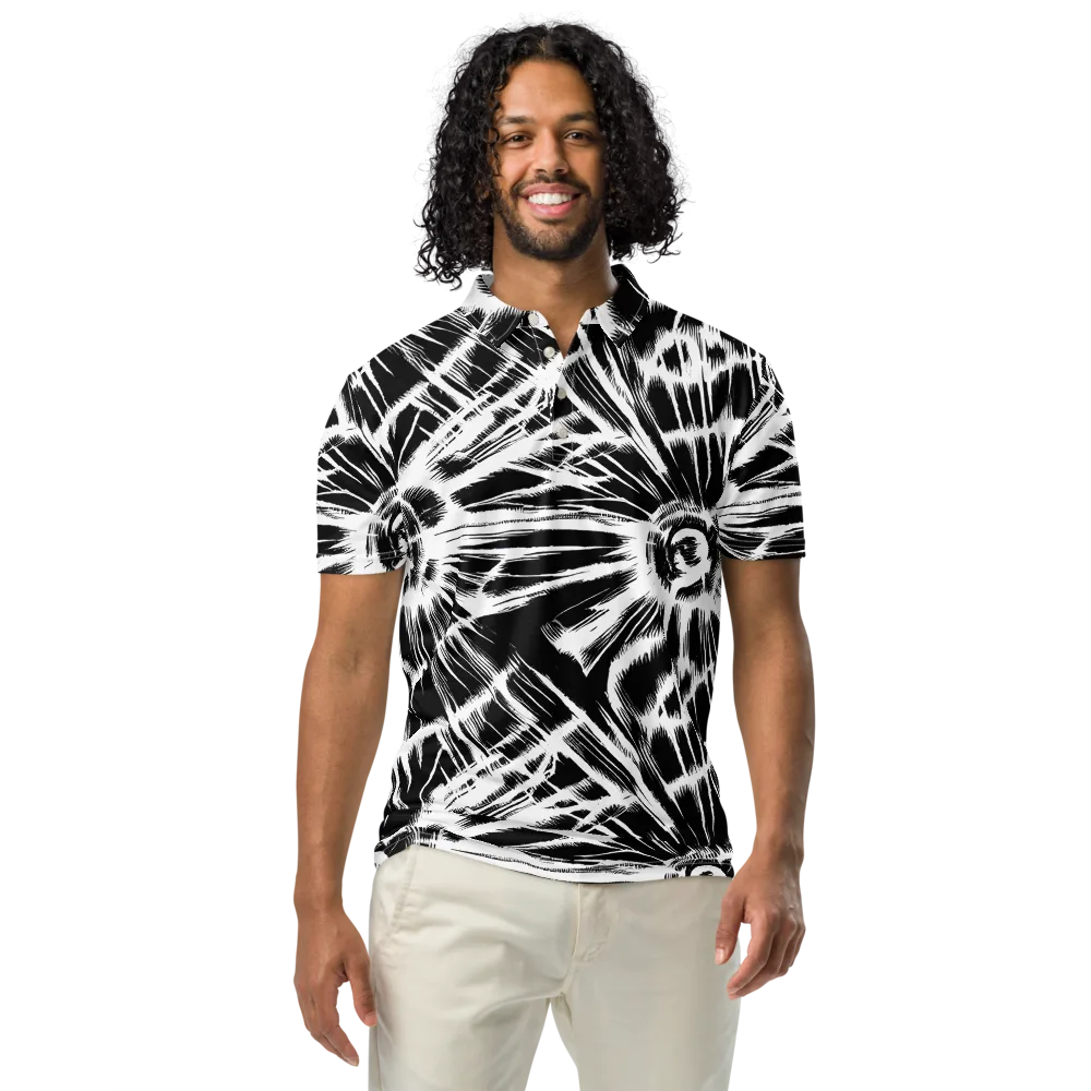 Silent Thunder on Men's Slim Fit Polo Shirt — Front