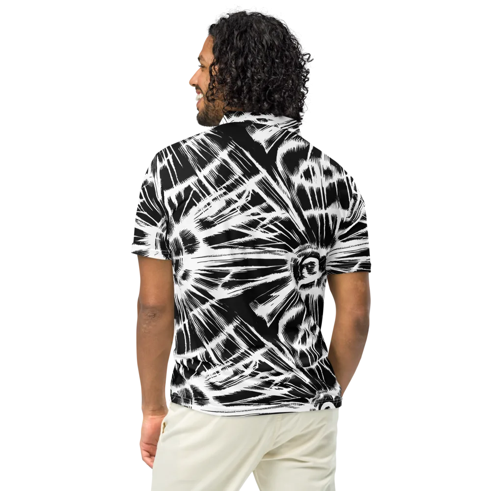 Silent Thunder on Men's Slim Fit Polo Shirt — Back