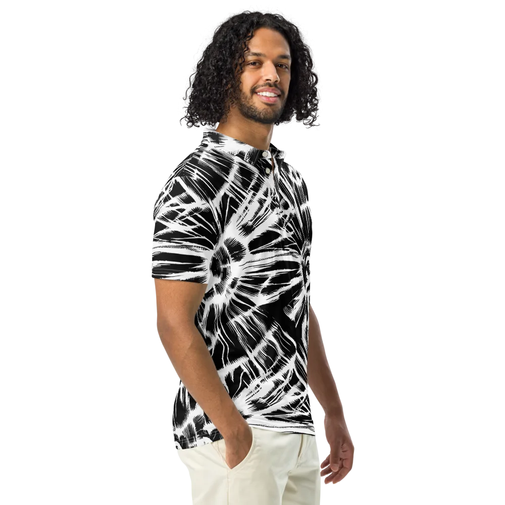 Silent Thunder on Men's Slim Fit Polo Shirt — Right Front