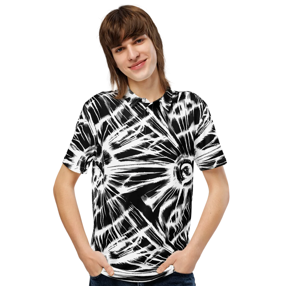 Silent Thunder on Men's Slim Fit Polo Shirt — Front