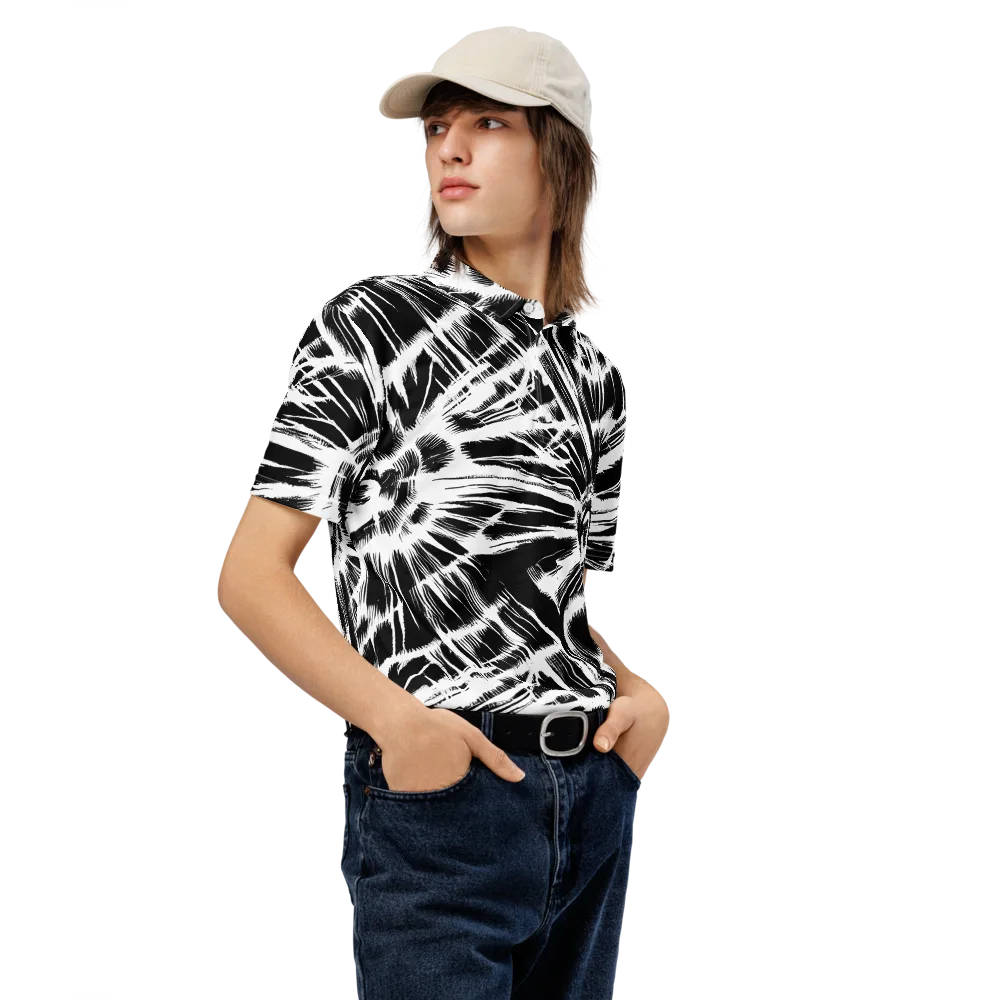 Silent Thunder on Men's Slim Fit Polo Shirt — Right Front