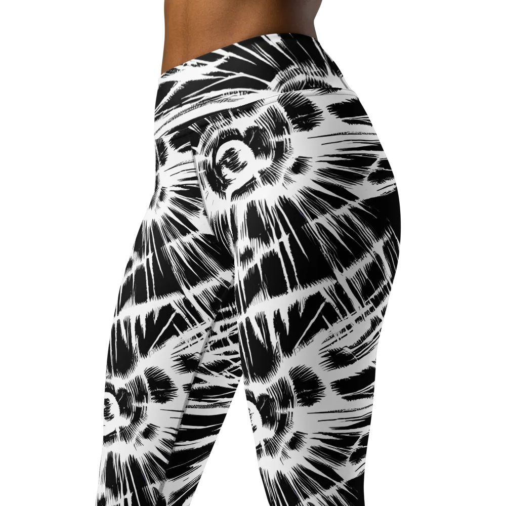 Silent Thunder on Yoga Leggings — Left Front