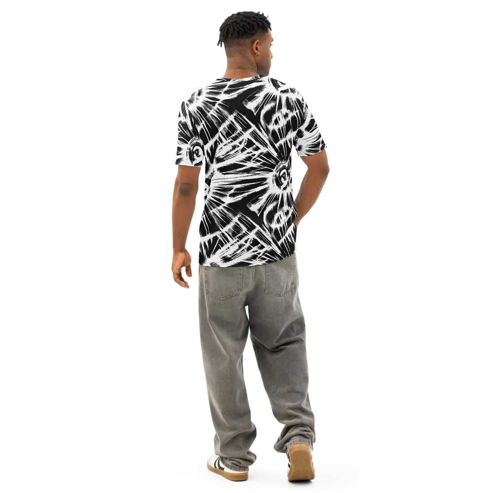 Silent Thunder on Men's Cotton Crew Neck T-Shirt — Back