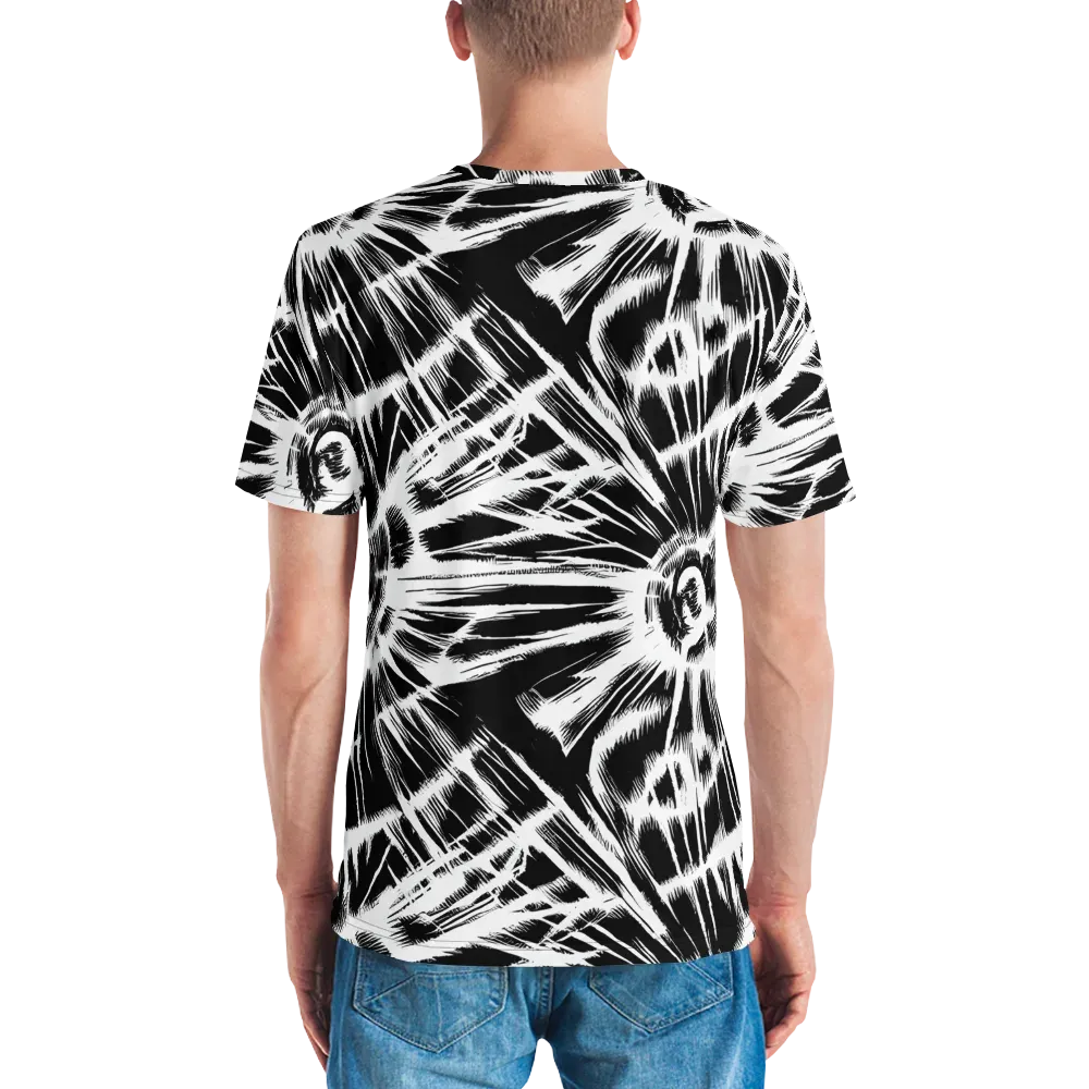 Silent Thunder on Men's Crew Neck T-Shirt — Back