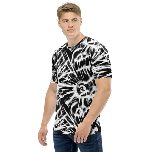 Silent Thunder on a Men's Crew Neck T-Shirt