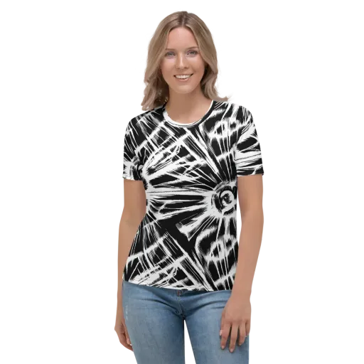 Silent Thunder on a Women's Crew Neck T-Shirt