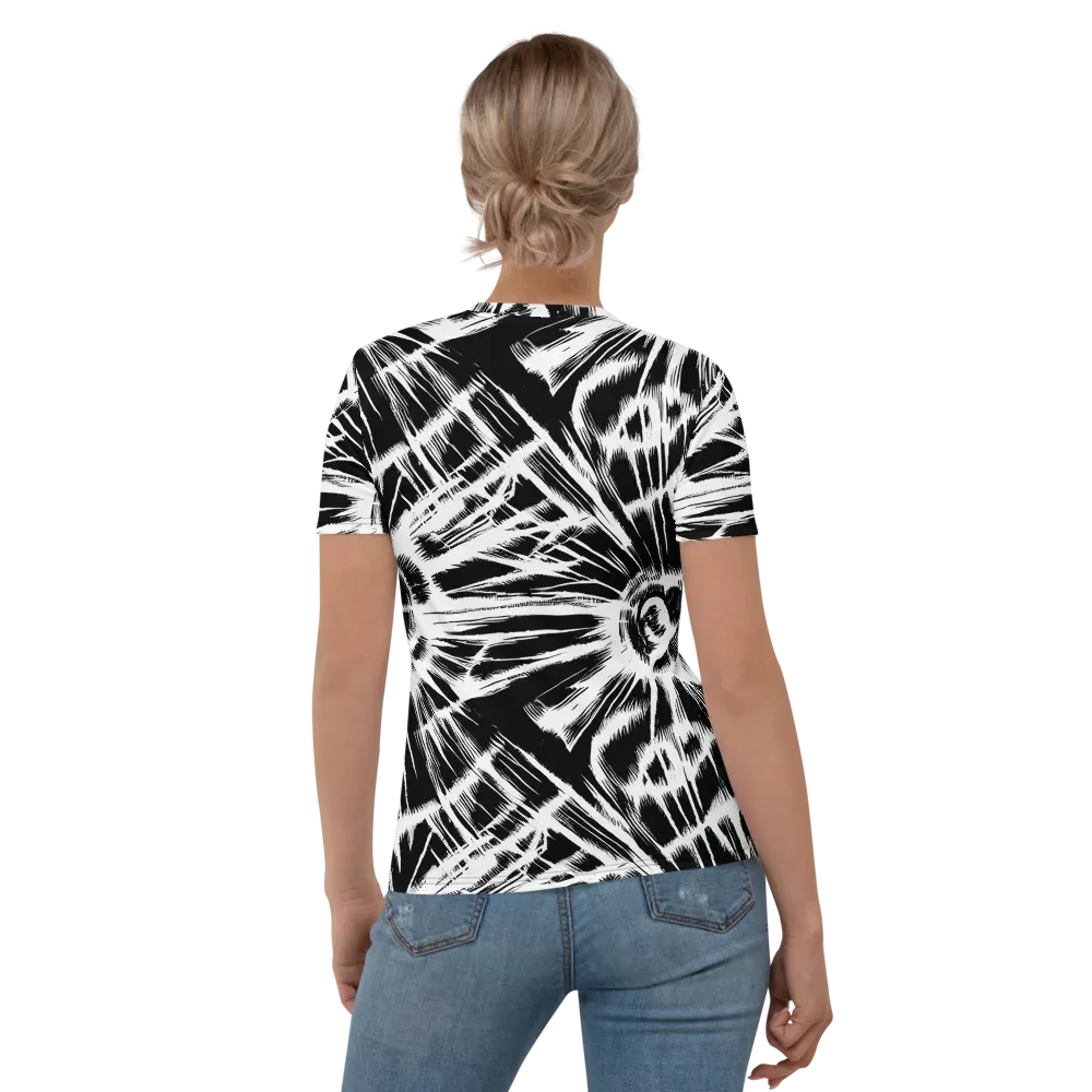 Silent Thunder on Women's Crew Neck T-Shirt — Back