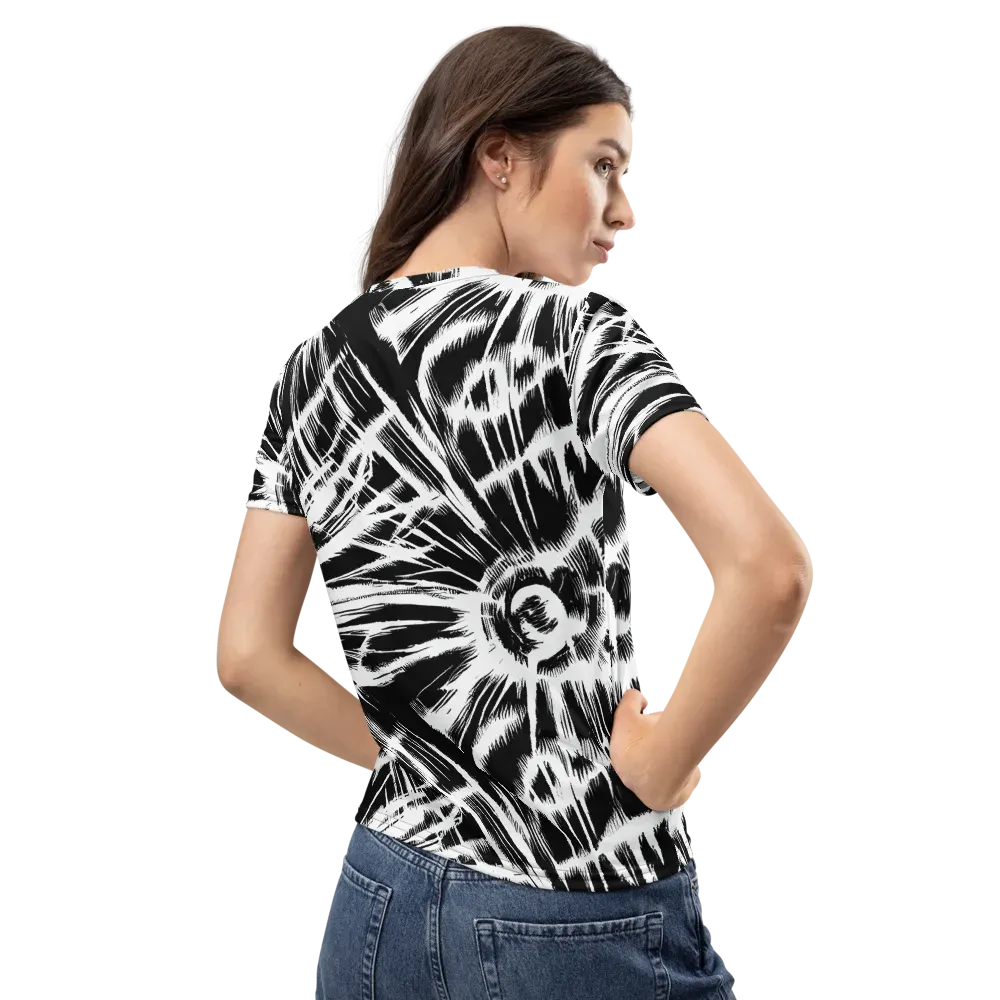 Silent Thunder on Women's Crew Neck T-Shirt — Back