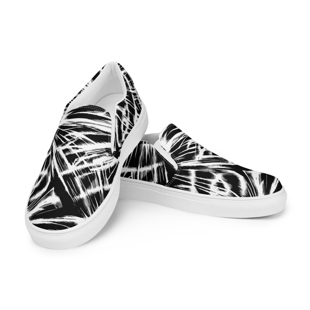 Silent Thunder on Women's Slip-On Canvas Shoes — Left Front