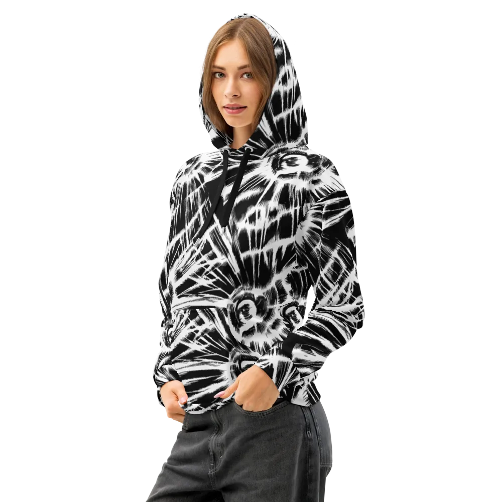 Silent Thunder on Cotton Hoodie — Left Front