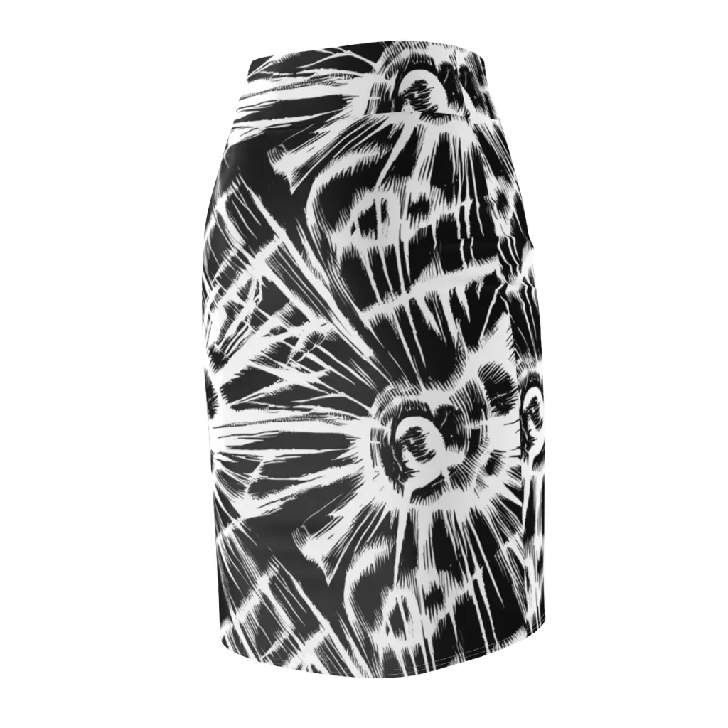 Silent Thunder on Pencil Skirt — Back Side