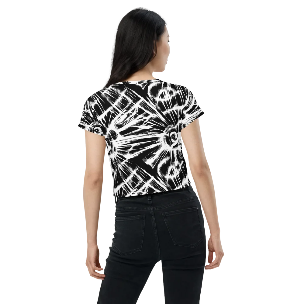 Silent Thunder on Crop Tee — Back