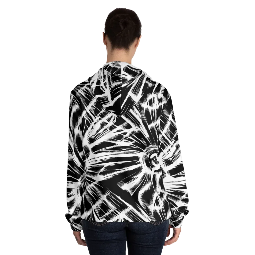 Silent Thunder on Women's Full-Zip Hoodie — Back On Person