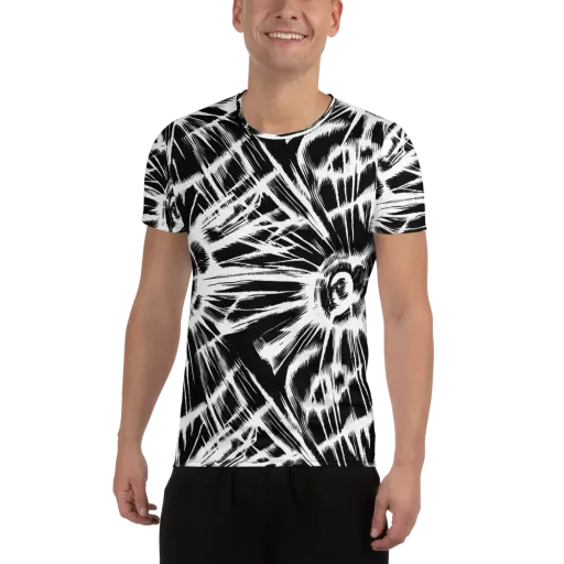Silent Thunder on a Men's Athletic T-Shirt