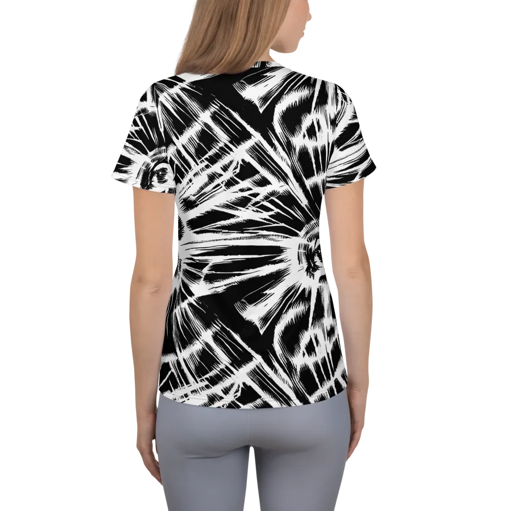 Silent Thunder on Women's Athletic T-Shirt — Back