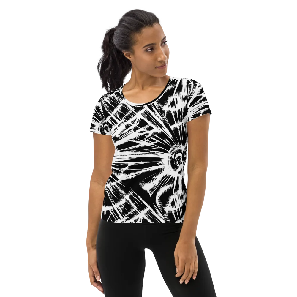 Silent Thunder on Women's Athletic T-Shirt — Front