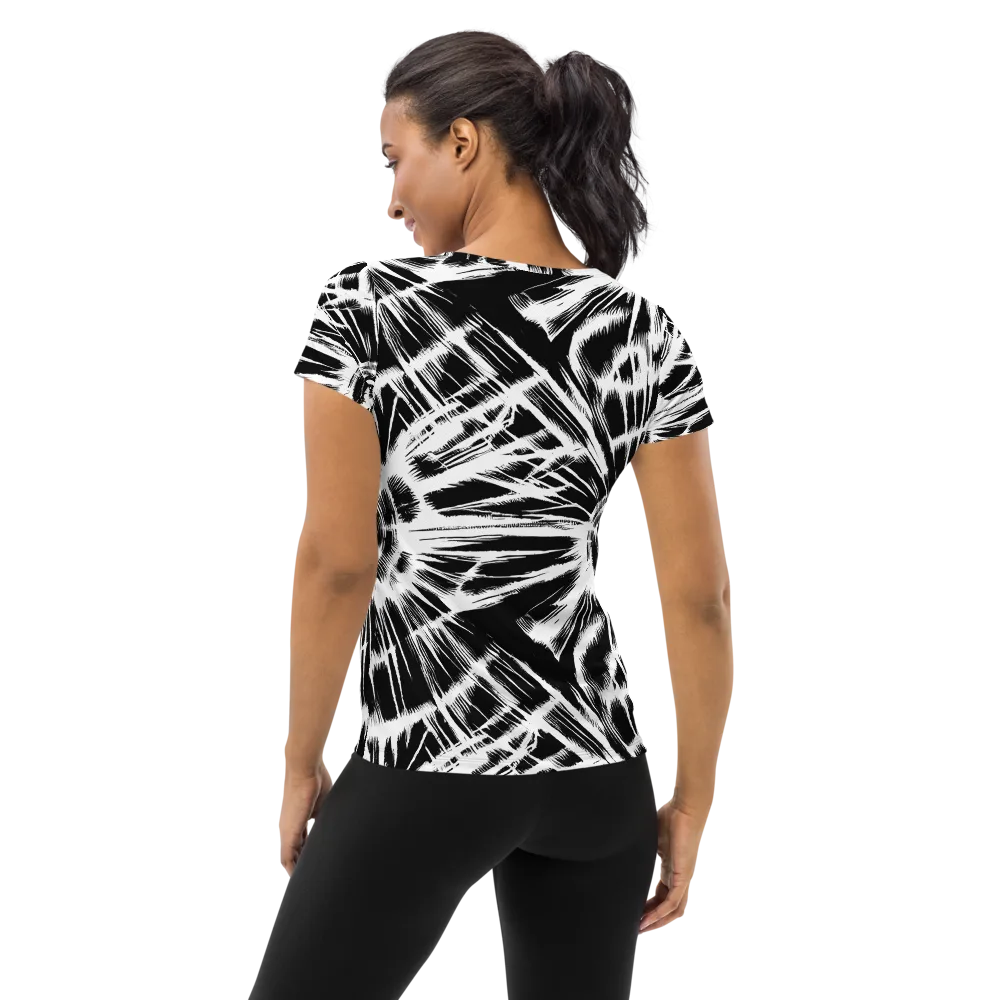 Silent Thunder on Women's Athletic T-Shirt — Back