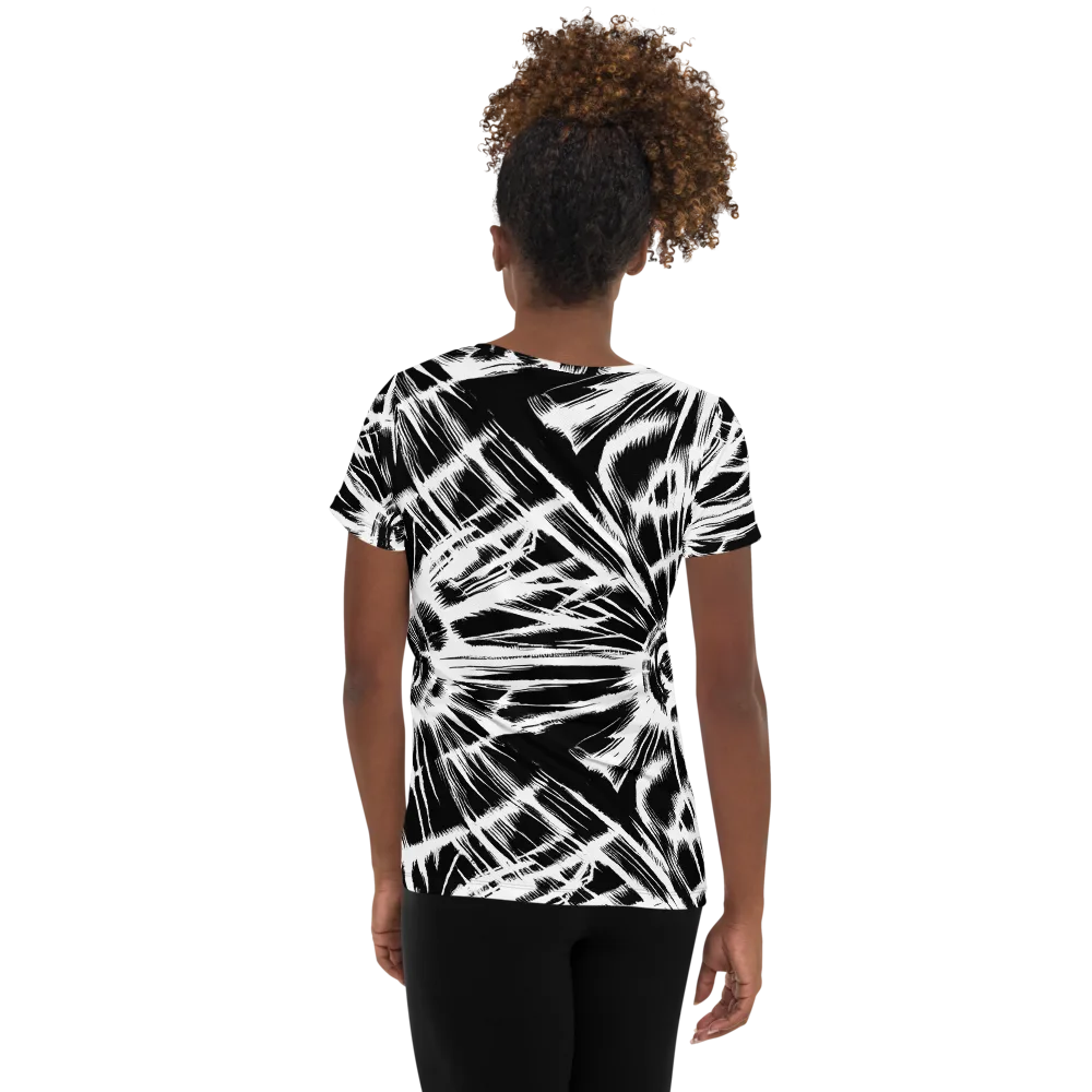 Silent Thunder on Women's Athletic T-Shirt — Back