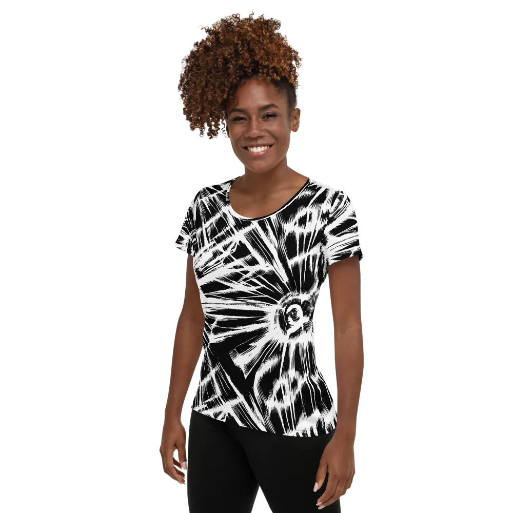 Silent Thunder on Women's Athletic T-Shirt — Left