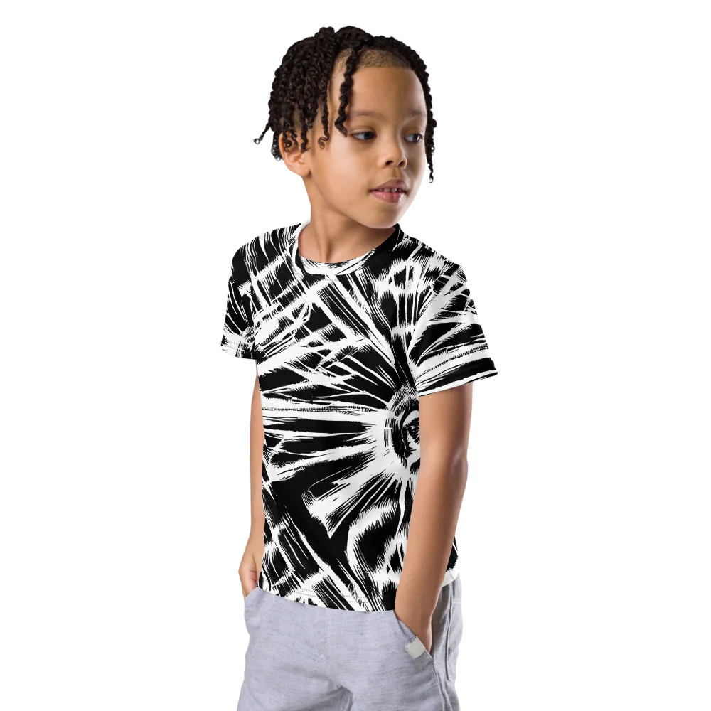 Silent Thunder on Kids Crew Neck T-Shirt — Left Front