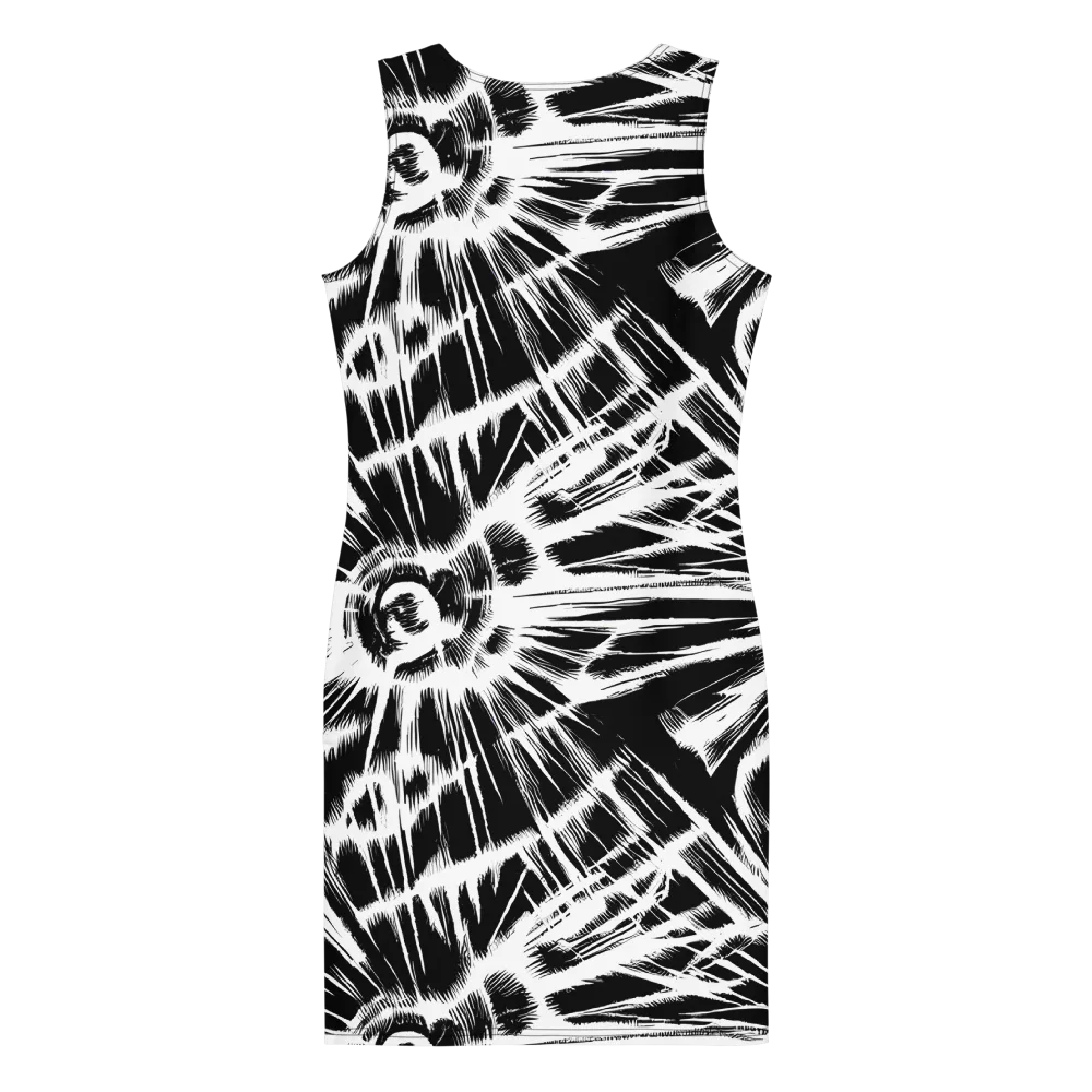 Silent Thunder on Bodycon Dress — Back