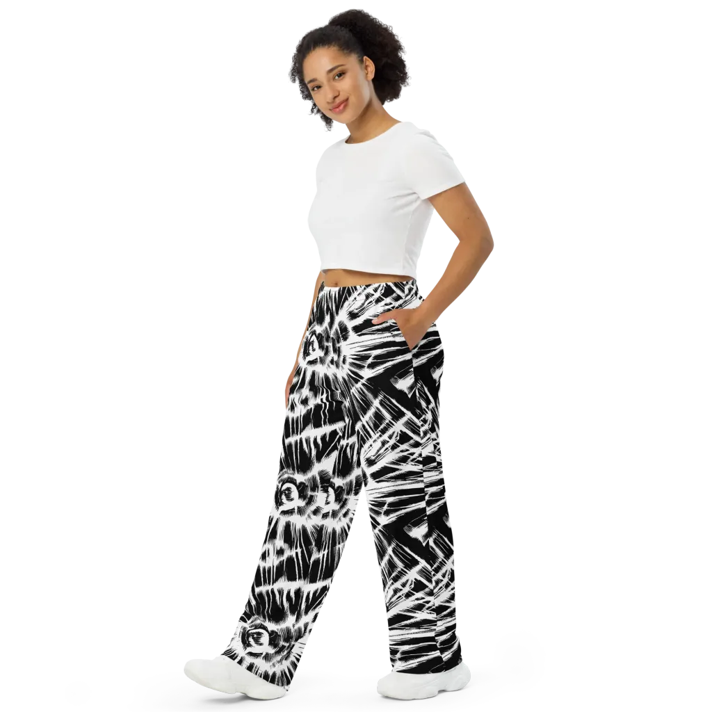 Silent Thunder on Wide-Leg Pants — Left Front