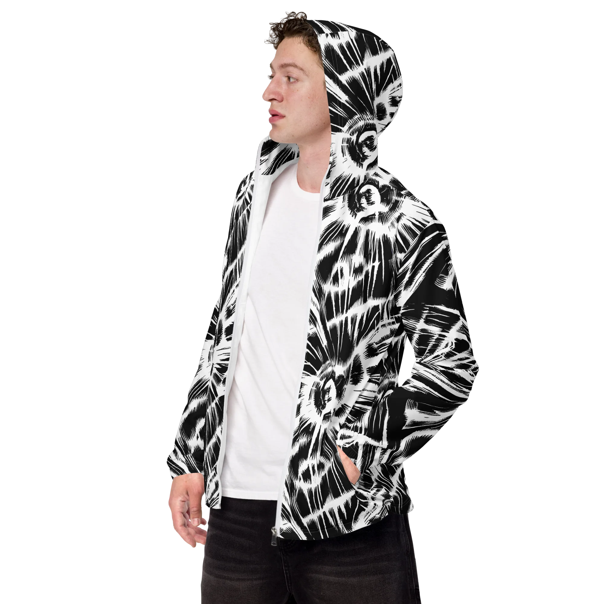 Silent Thunder on Men's Windbreaker — Left Front
