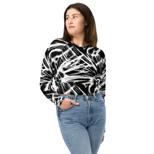 Silent Thunder on a Long Sleeve Crop Top