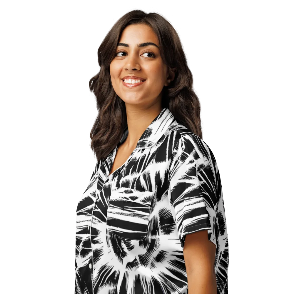 Silent Thunder on Women's Short Sleeve Pajama Top — Left Front