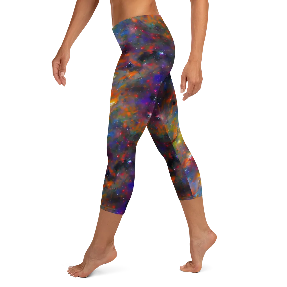Ephemeral Fantasy on Capri Leggings — Left