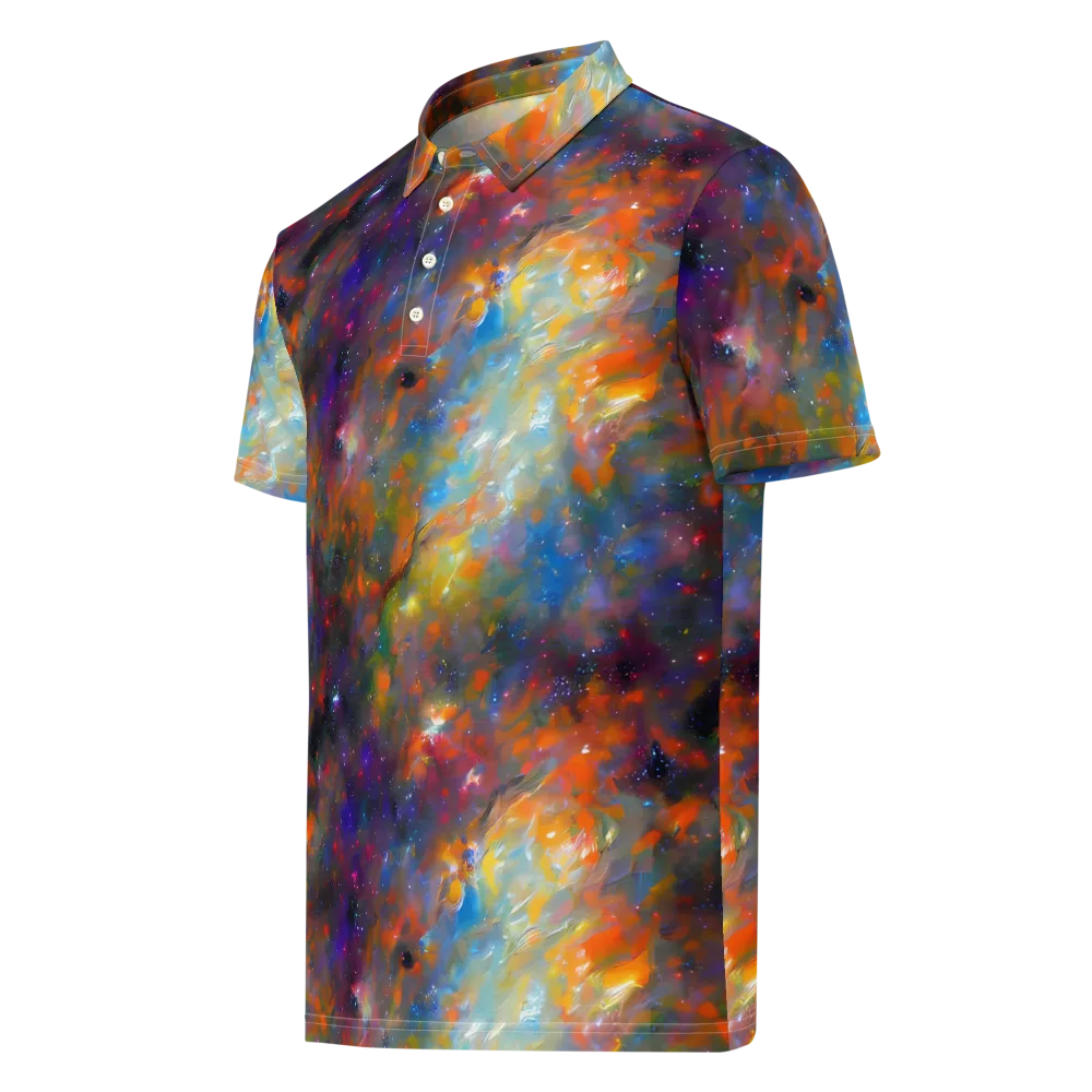 Ephemeral Fantasy on Men's Slim Fit Polo Shirt — Left Front