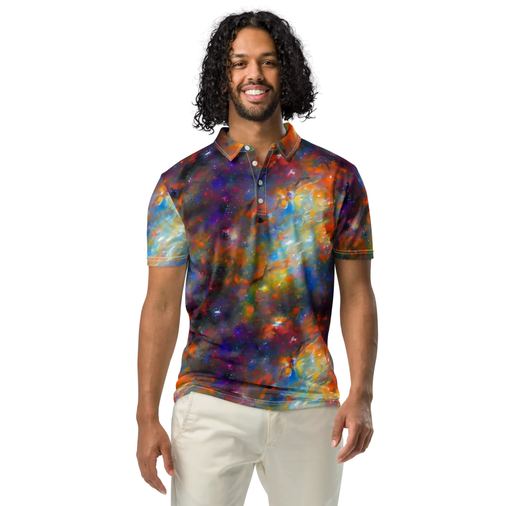Ephemeral Fantasy on Men's Slim Fit Polo Shirt — Front