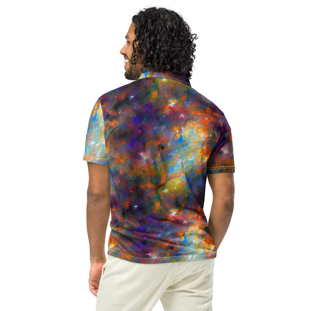 Ephemeral Fantasy on Men's Slim Fit Polo Shirt — Back