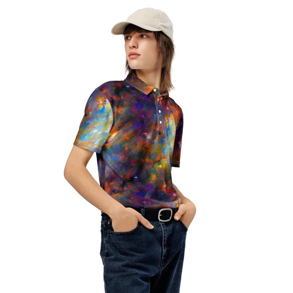 Ephemeral Fantasy on Men's Slim Fit Polo Shirt — Right Front
