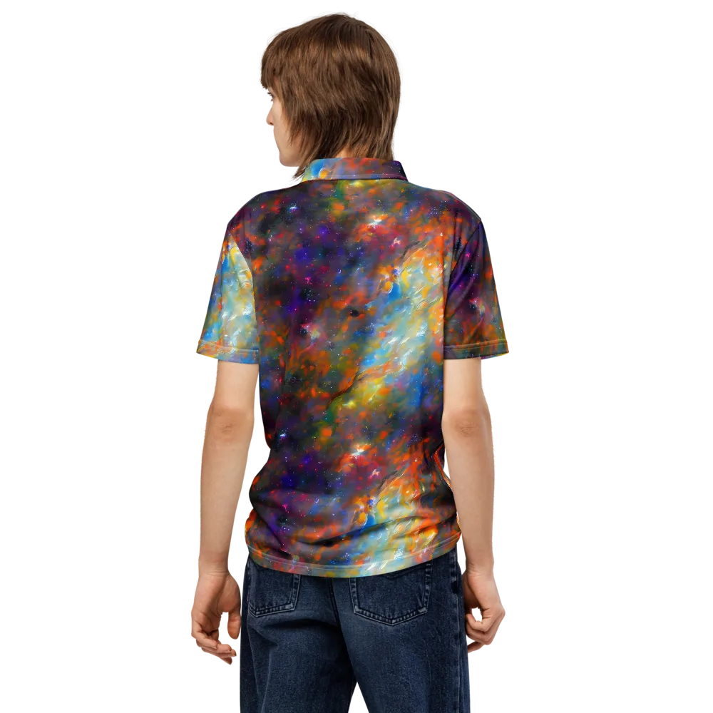 Ephemeral Fantasy on Men's Slim Fit Polo Shirt — Back