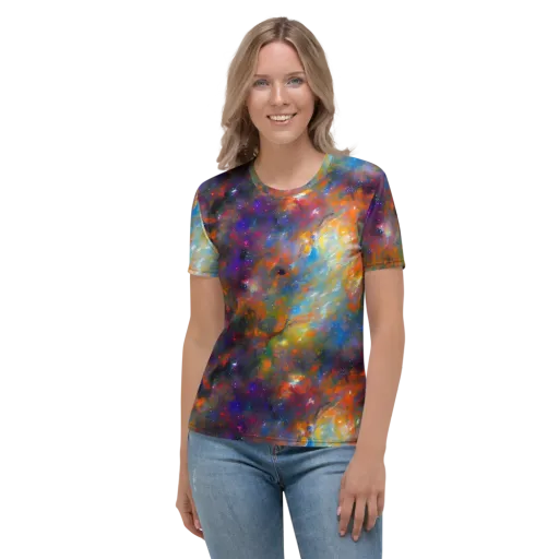 Ephemeral Fantasy on a Women's Crew Neck T-Shirt