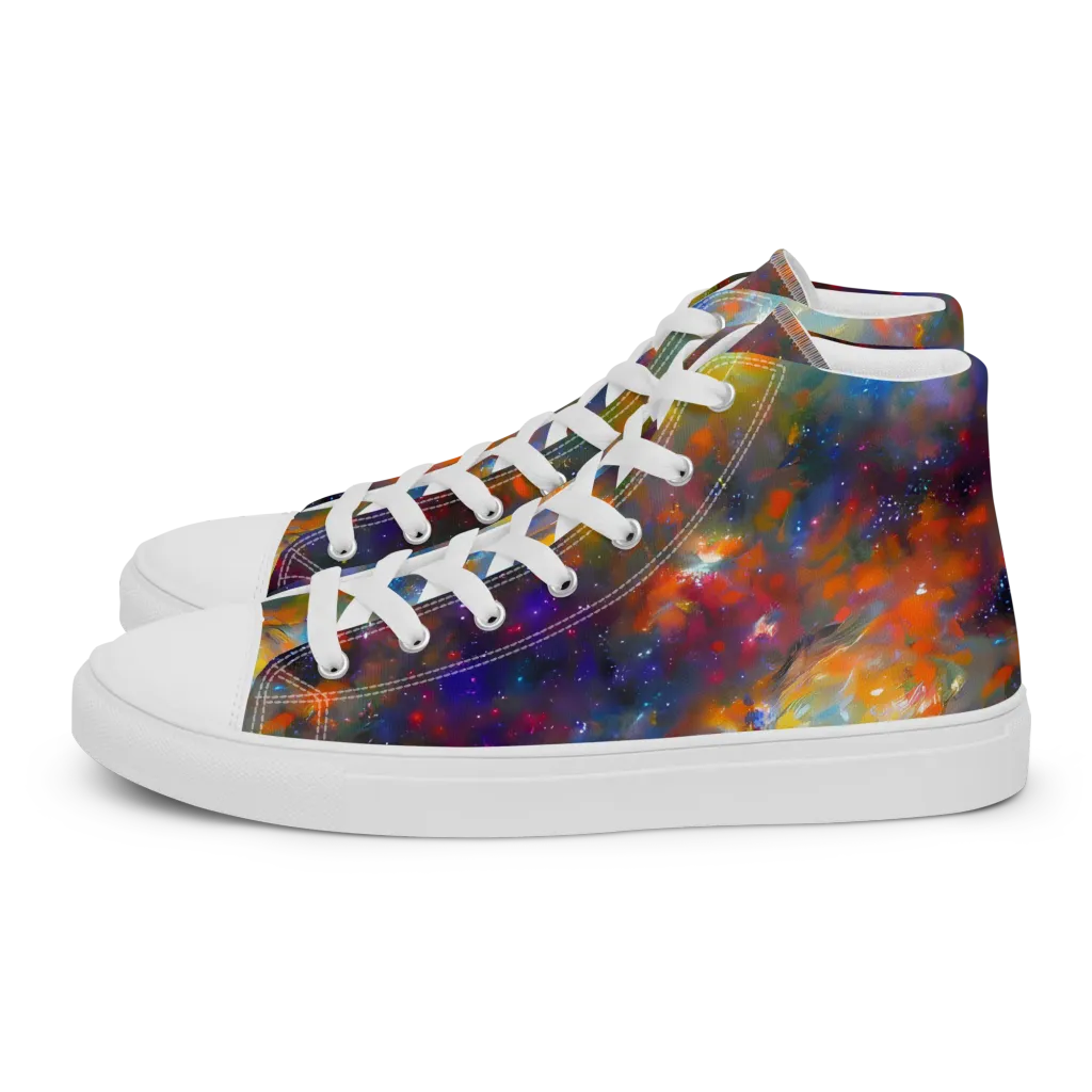 Ephemeral Fantasy on Women's High Top Canvas Shoes — Left