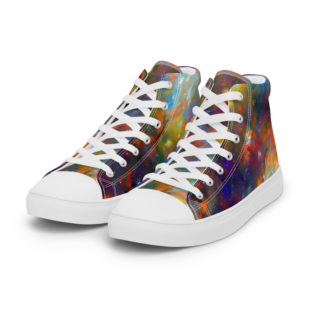 Ephemeral Fantasy on Women's High Top Canvas Shoes — Left Front
