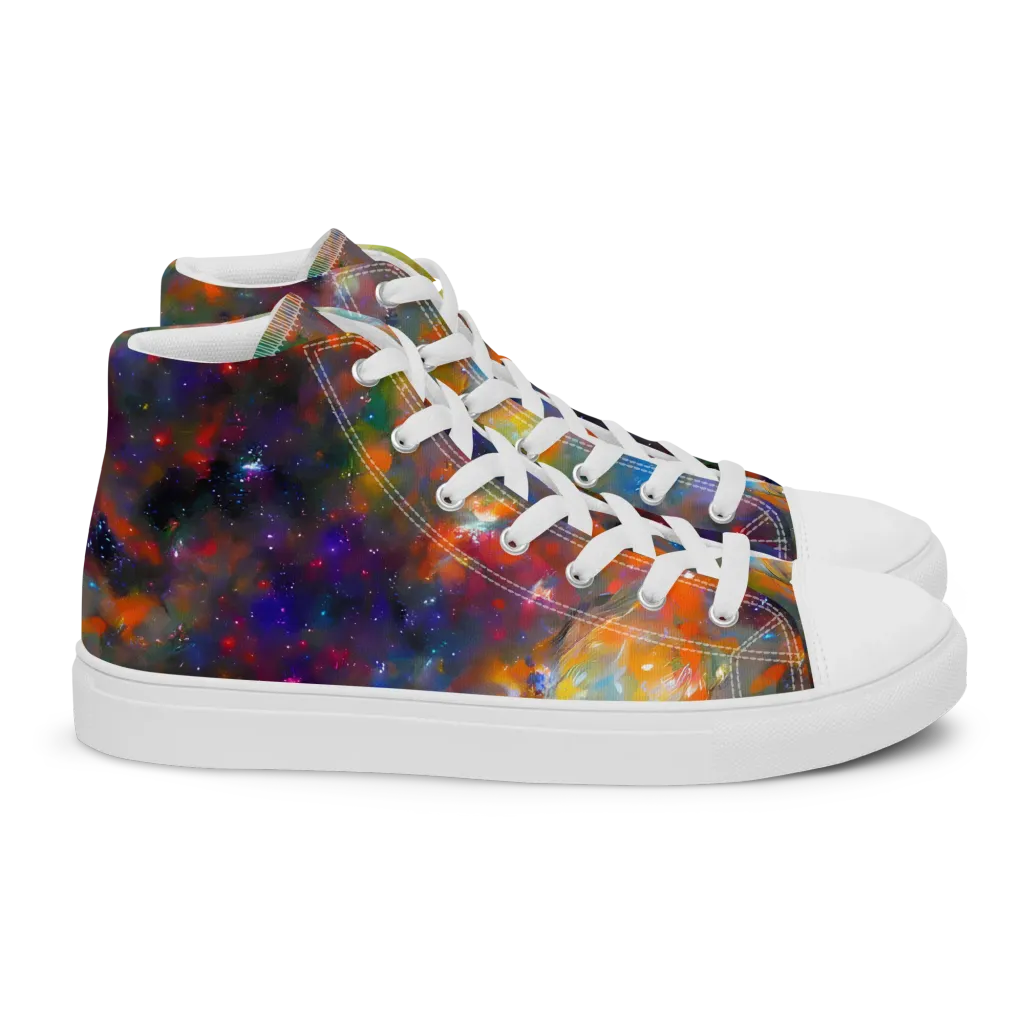 Ephemeral Fantasy on Women's High Top Canvas Shoes — Right